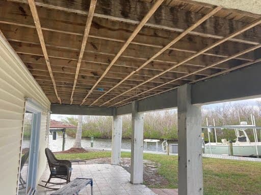 Before - Ceiling Fan Replacement — Living Room