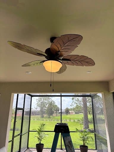 After - Ceiling Fan Installation — Bedroom